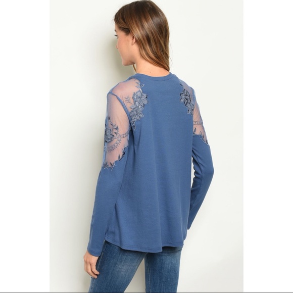 Indigo Lace Tunic - Picture 2 of 2